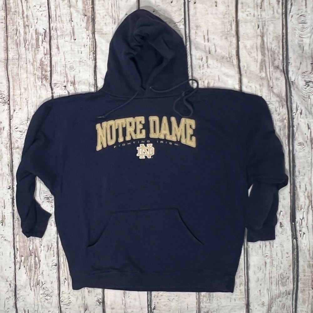 Notre Dame Fighting Irish NCAA Collegiate Blue Hoodie Pullover Sweatshirt